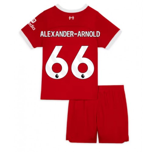 Dětský fotbalový dres Liverpool Alexander-Arnold #66 2023-24 Domácí Krátký Rukáv (+ trenýrky)